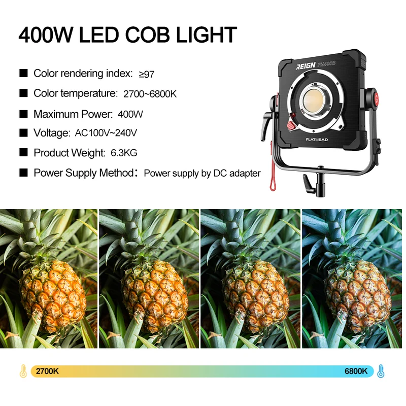 Flathead FH400B 400W constant power Bi-color flat light(OPEN BOX)