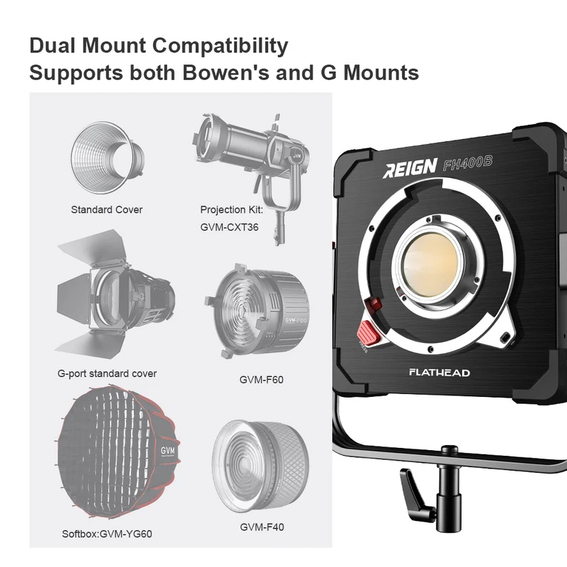 Flathead FH400B 400W constant power Bi-color flat light(OPEN BOX)
