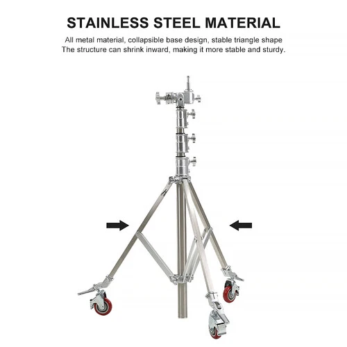 GVM DX8780 Rolling Light Stand with Casters
