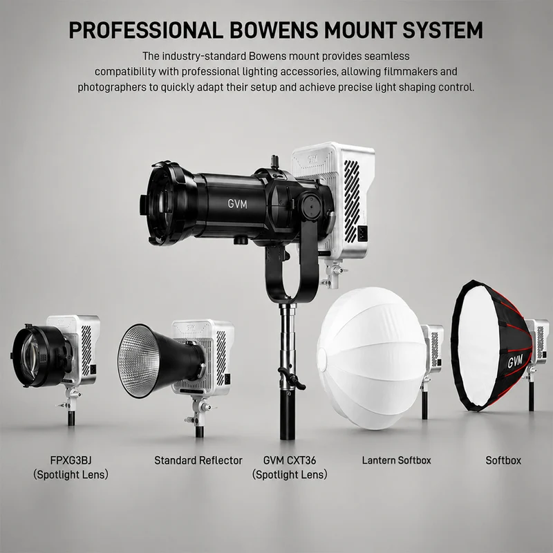 GVM FA200C AIO RGB LED Video Light - Portable Flathead Panel