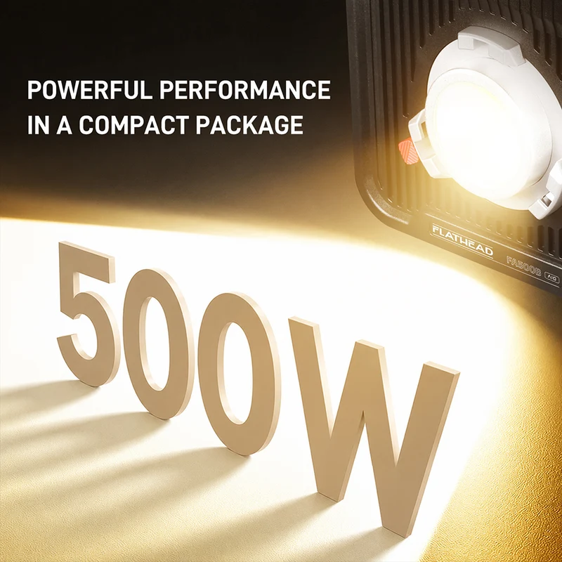 (Open box)GVM FA500B AIO 500W Bi-Color Cinema Flathead Panel