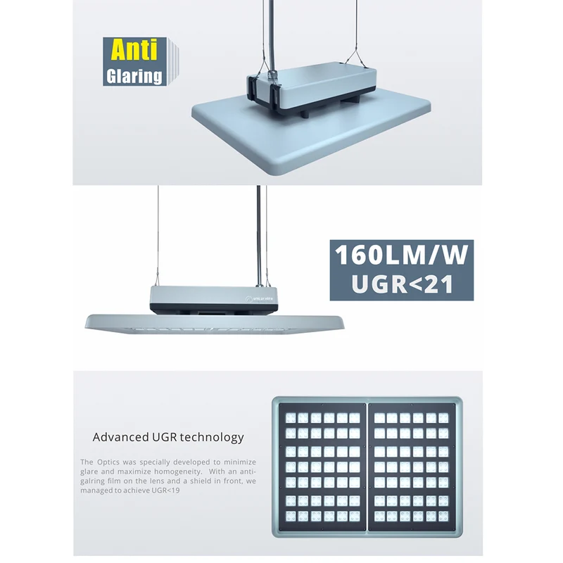 3 stycken (1 kartong) LED High Bay Flat 120W