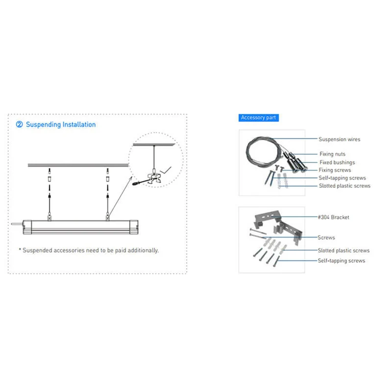 4 stycken LED Armatur GARAGE 30W