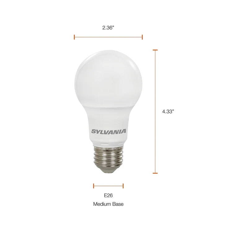 SYLVANIA LED Light Bulb, A19, 14W, 10 Year, Non-Dimmable, 5000K, Daylight - 12 Pk