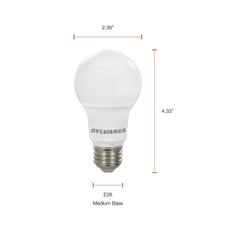 SYLVANIA LED Light Bulb, A19, 14W, 10 Year, Non-Dimmable, 3500K, Bright White - 4 Pk