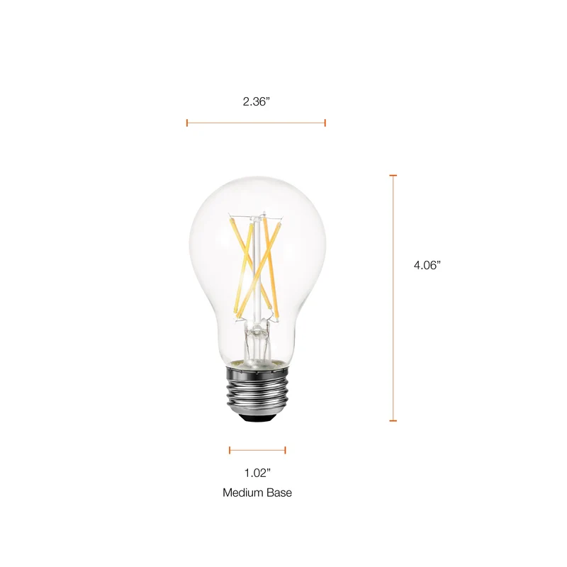 SYLVANIA LED TruWave A19 Light Bulb, 8W, Dimmable, 2700K, Soft White - 16 Pk