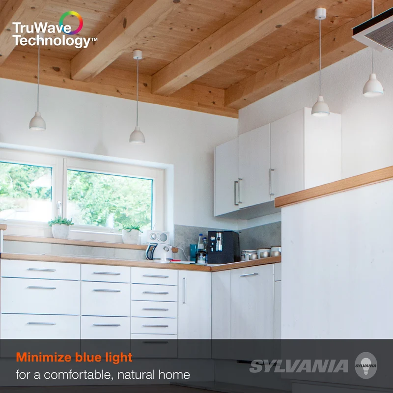SYLVANIA LED TruWave Natural Series A19 Light Bulb, 5.5W, Dimmable, Soft White - 6 Pk
