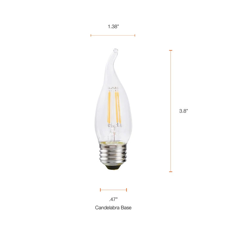 SYLVANIA LED TruWave Light Bulb, 60W, Dimmable, Clear, 2700K, Soft White - 2 PK