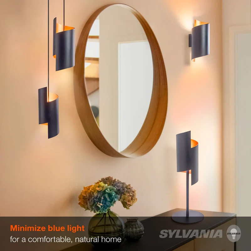 SYLVANIA LED TruWave Décor B10 Light Bulb, 60W, Candelabra Base, Dimmable, 2700K, Soft White - 2 PK