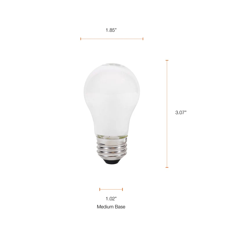 SYLVANIA LED TruWave Natural Series Décor A15 Light Bulb, 60W, Dimmable, Frosted, 2700K, Soft White - 2 Pk