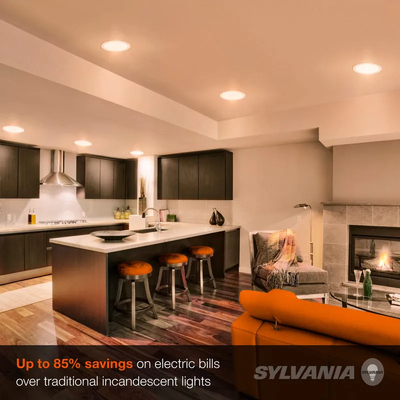 SYLVANIA LED BR40 Flood Light Bulb, 85W = 13W, 10 Year, Dimmable, 900 Lumens, Frosted Finish, 2700K, Soft White - 2 Pk