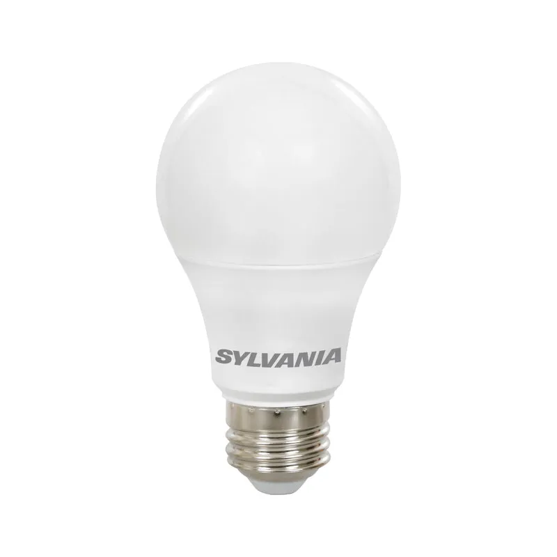 SYLVANIA LED A19 Light Bulb, 75W = 12W, Non-Dimmable, Frosted Finish, 1100 Lumens, 2700K, Soft White - 24 Pk