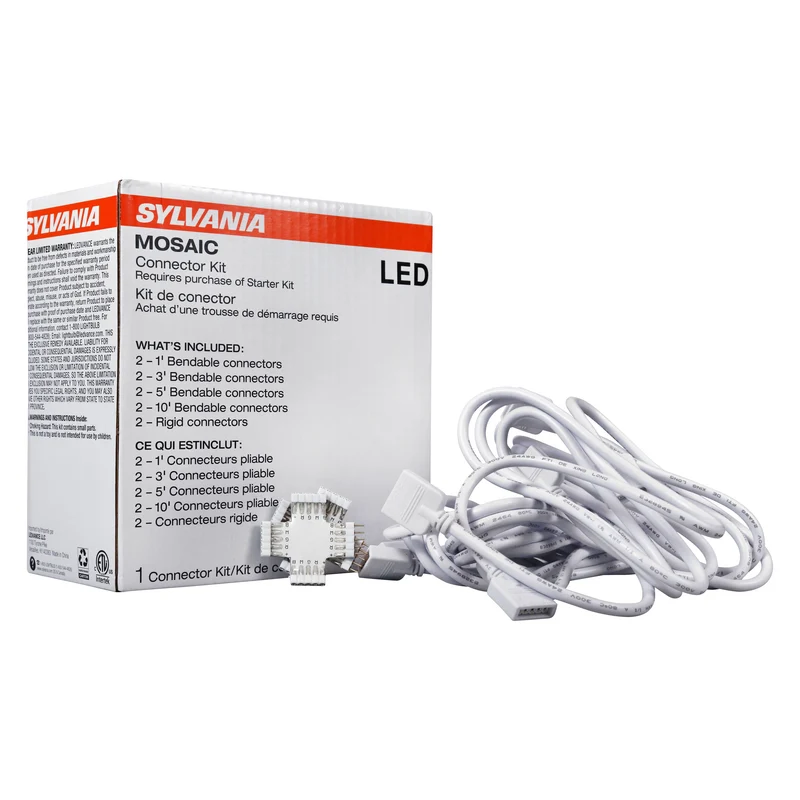 SYLVANIA LED Mosaic Flexible Light Universal Connector Kit, 2 (2ft) Strips, with Remote - 1 Pk
