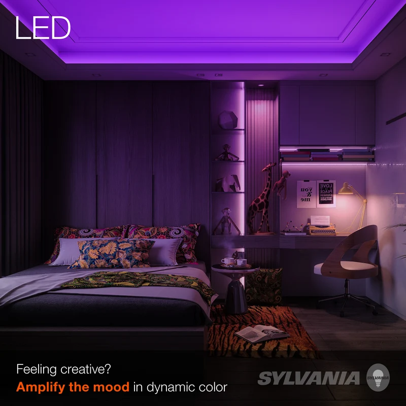 SYLVANIA LED Mosaic Flexible Light Universal Connector Kit, 2 (2ft) Strips, with Remote - 1 Pk