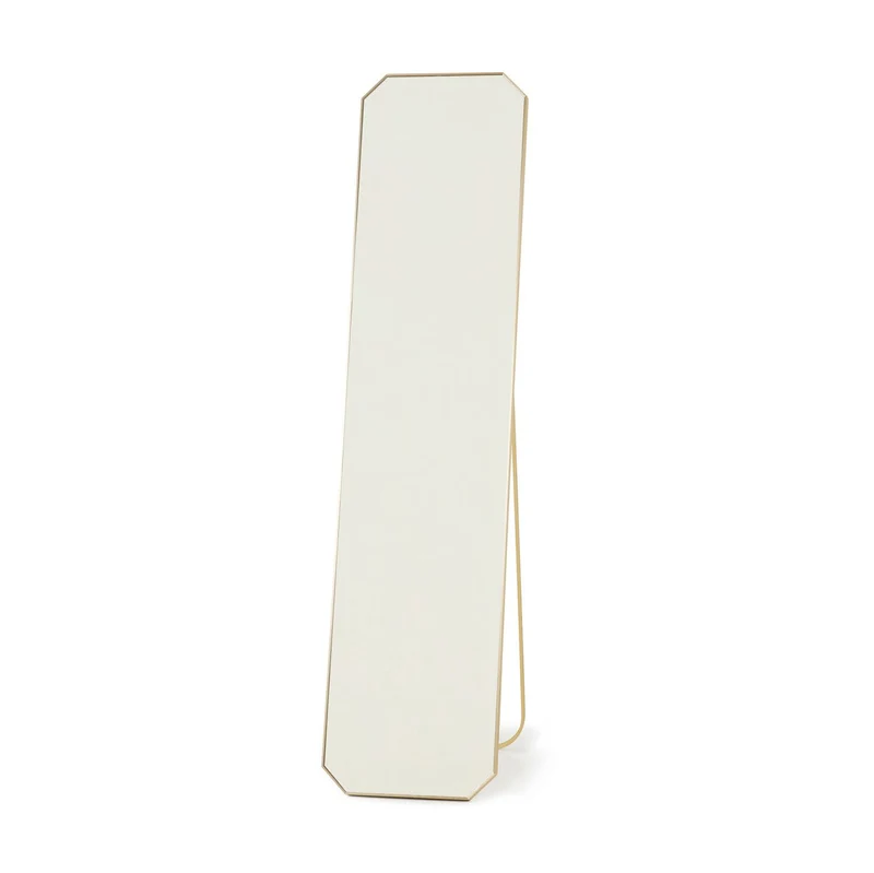 Standing floor mirror brass 175x42cm