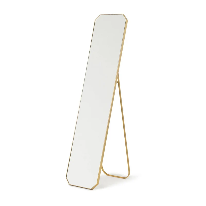 Standing floor mirror brass 175x42cm