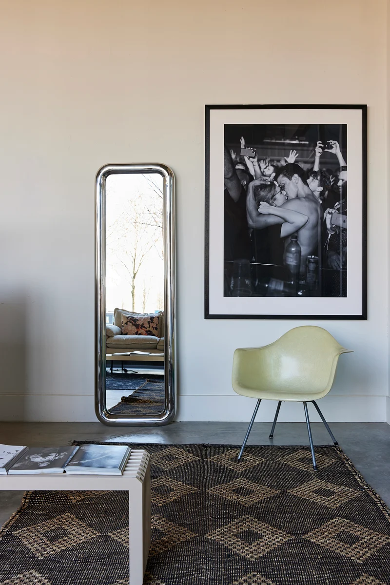 Chubby standing chrome mirror 170x53cm
