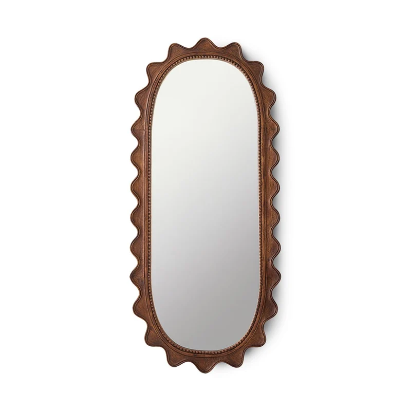 Wooden ripple mirror 135x61cm