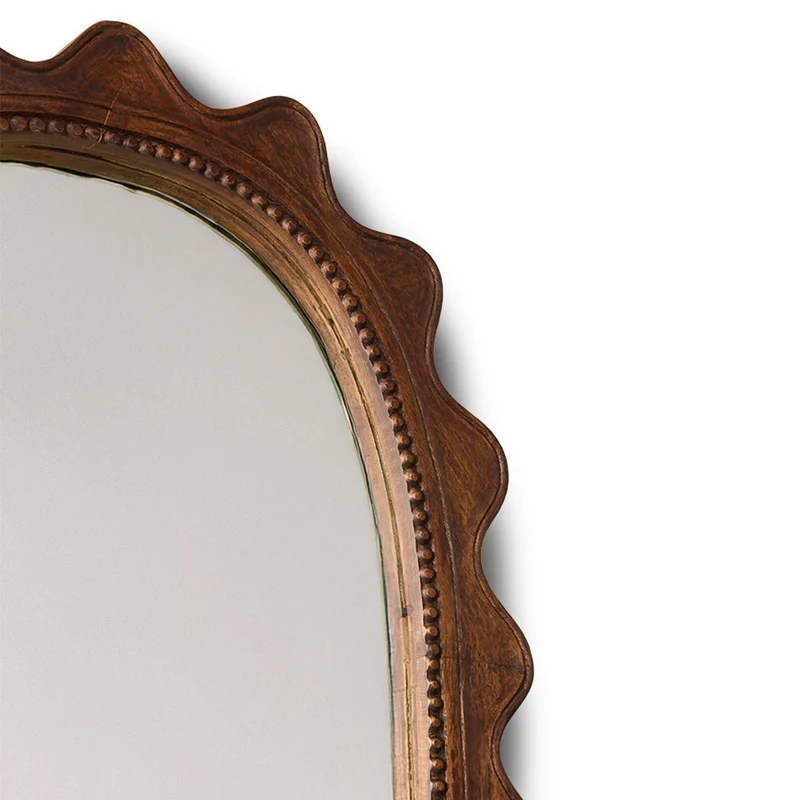 Wooden ripple mirror 135x61cm