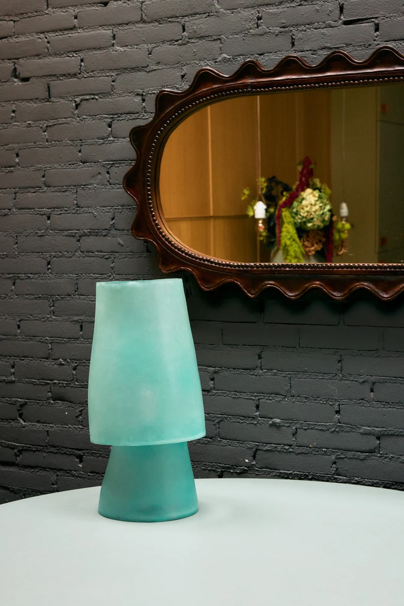 Wooden ripple mirror 135x61cm