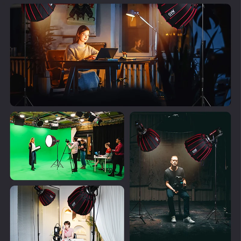 GVM SD300B AIO 300W Bi-Color Monolight With Softbox