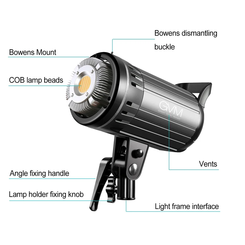 GVM-G100W 90W High Power LED Spotlight Bi-Color Studio Lighting Kit