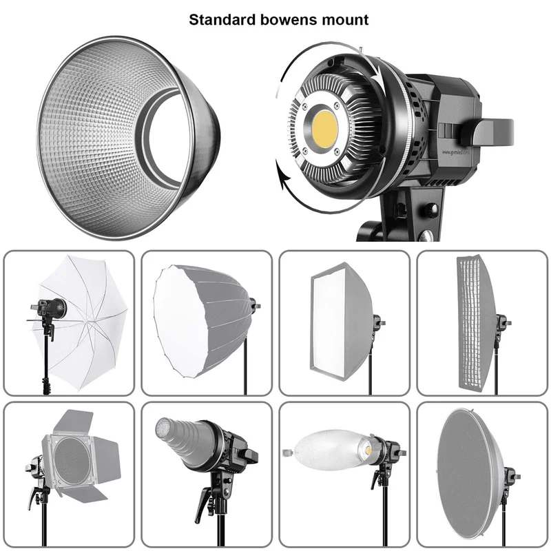 （Open Box）GVM 80W LED Spotlight Daylight Kit with Softbox