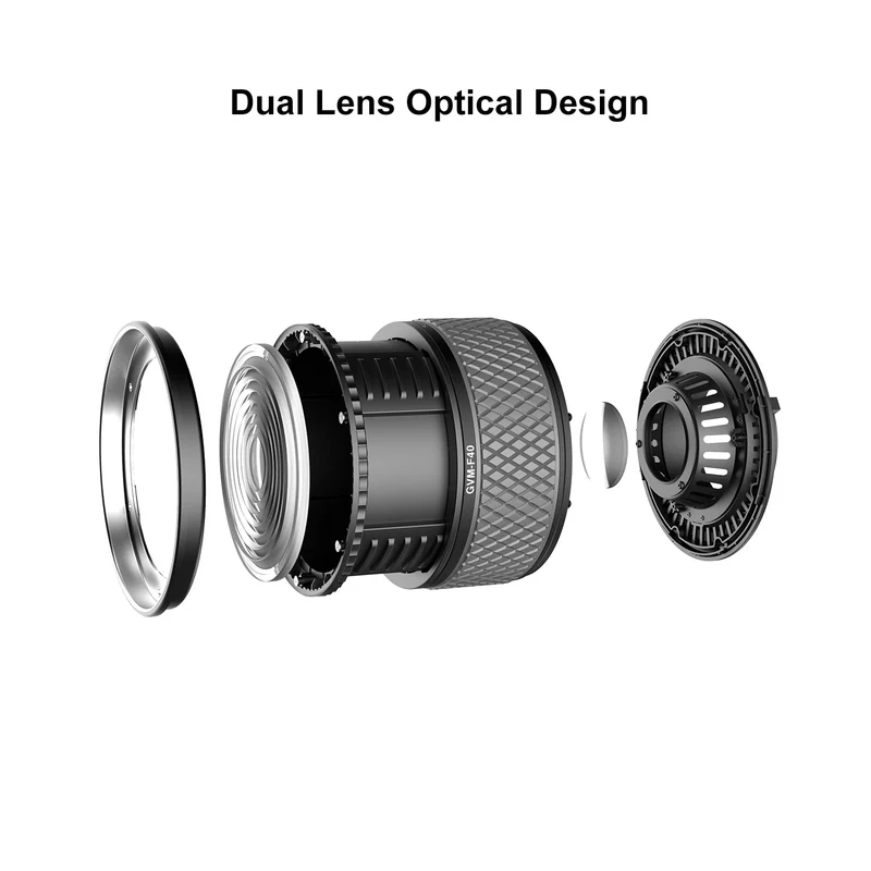 GVM F40 Fresnel Attachment for LED Light Spotlight(300W or less)