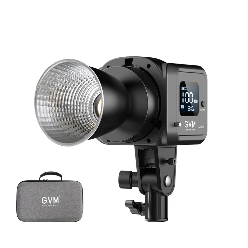 GVM SD80D 80w Bi-Color Outdoor Portable Spotlight （Open Box）