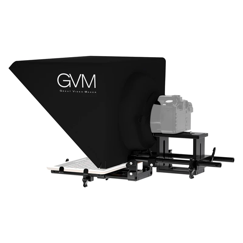 GVM TQ-L Teleprompter for Tablets and Smartphones with Bluetooth Remote and App（Open Box）