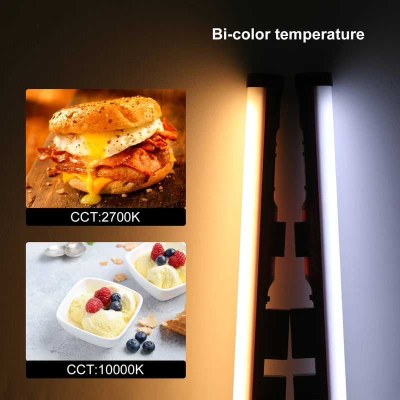 GVM BD25R Bi-Color RGB LED Light Wand (24")