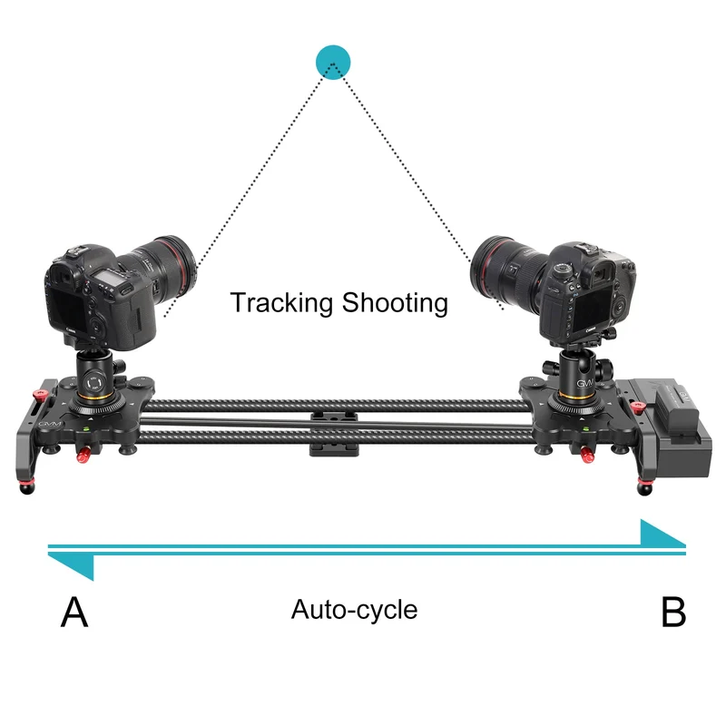 GVM SLIDER-80 Wireless Professional Carbon Fiber Motorized Camera Slider (32")（Open Box）