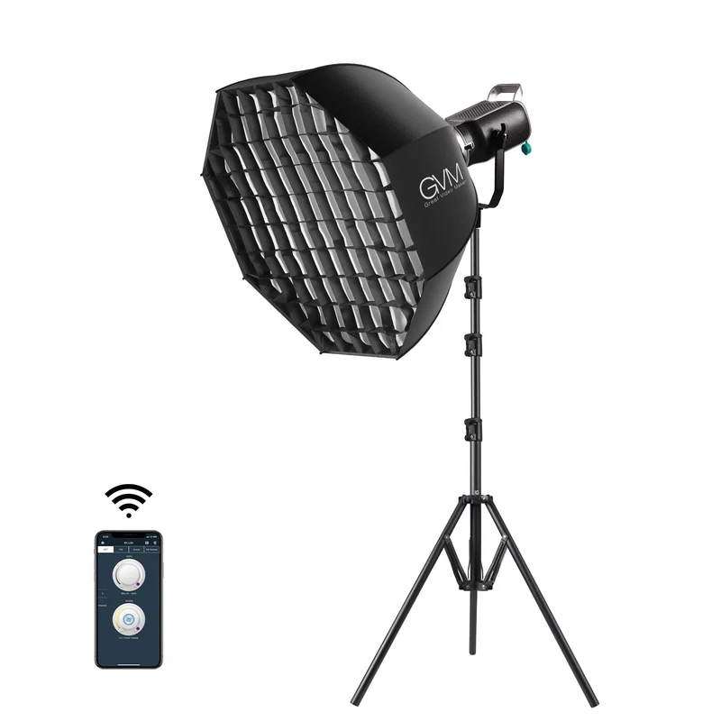 GVM-SD300D 300W Bi-Color LED Video Light High Power Monolight With Softbox