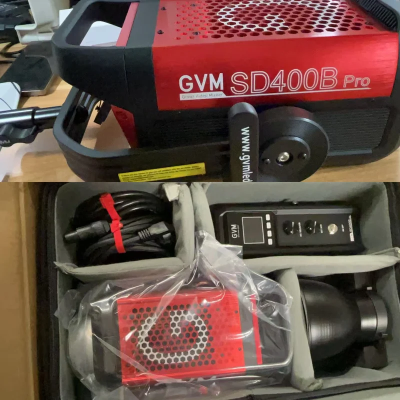 GVM PRO-SD400B 400W Waterproof Bi-Color Monolight(V-mount & Mesh Bluetooth)（Open Box）