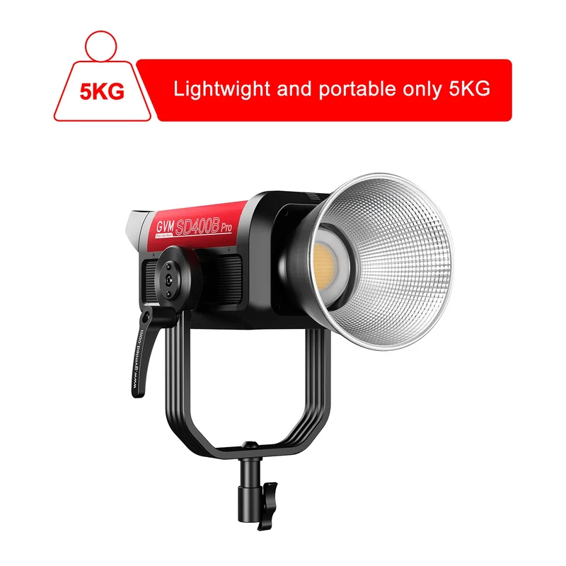 GVM PRO-SD400B 400W Waterproof Bi-Color Monolight(V-mount & Mesh Bluetooth)（Open Box）