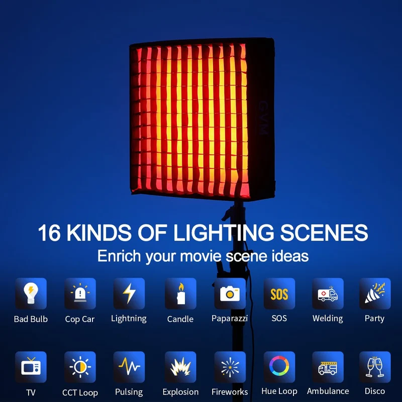 GVM B100C 100W RGB&Bi-Color Flexible LED Light（Open Box）