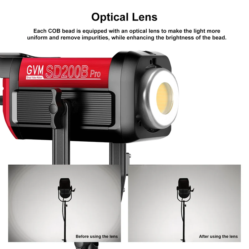 GVM PRO-SD200B 200W Bi-Color Monolight With Softbox