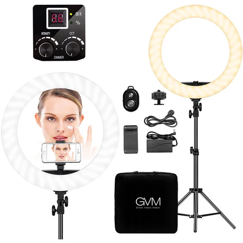 GVM-18S 55W High Power Bi-Color LED Ring Light Kit (18")（Open Box）