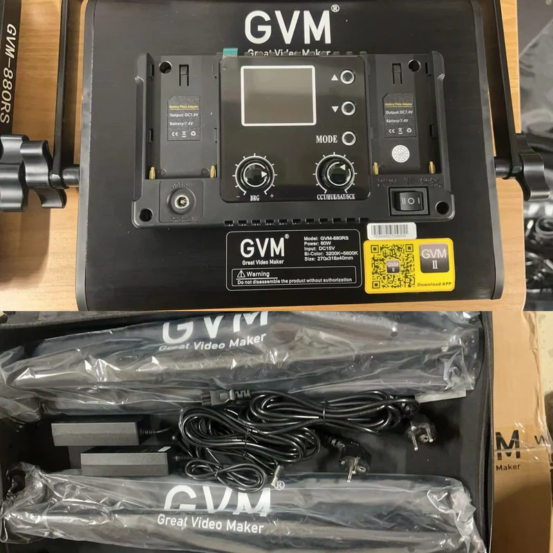 GVM 880RS RGB LED Video Light with Lighting Kits 60W Led Panel Light with BT Control 2 Packs Photography Lights for YouTube Studio Video Streaming（Open Box）