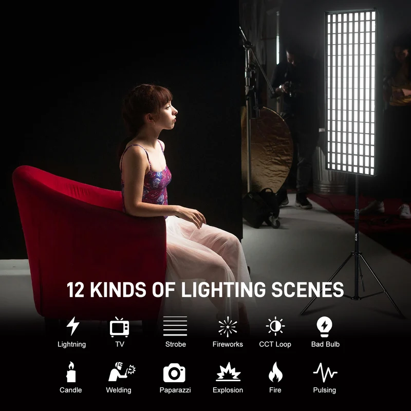 Zip Tile Z200B 200W LED Light Mat Bicolor Modular USB-C Flexible Led Video Light