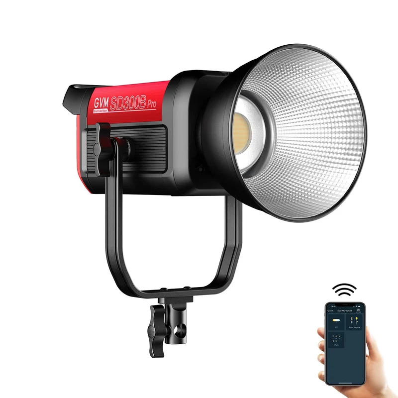 GVM PRO-SD300B 300W Bi-Color Monolight V-mount Mesh Bluetooth(2-Lights kit)