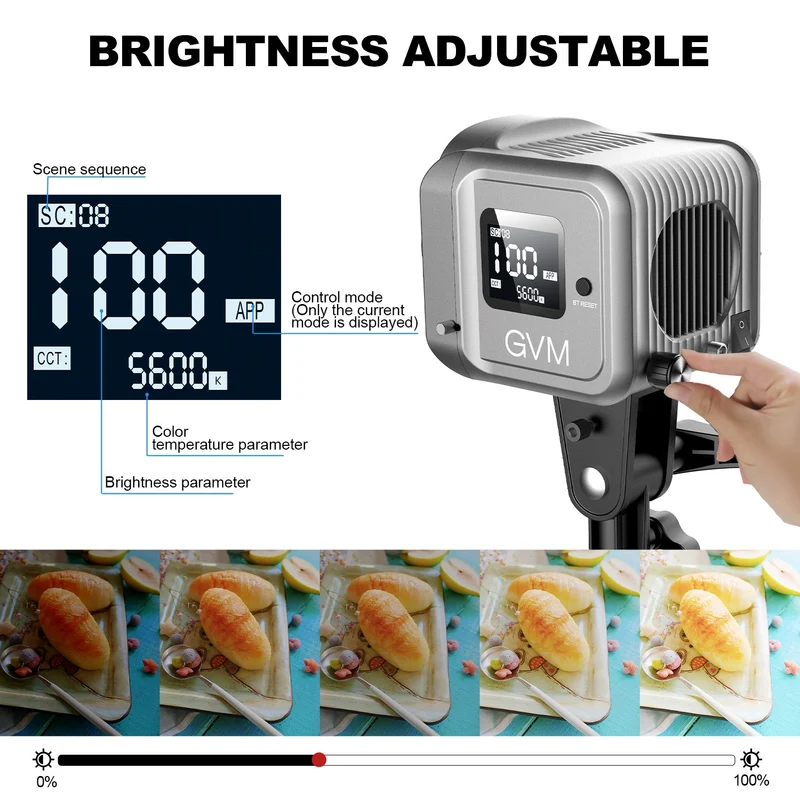 GVM 80w Spotlight silver Daylight Can use Battery (Open Box)
