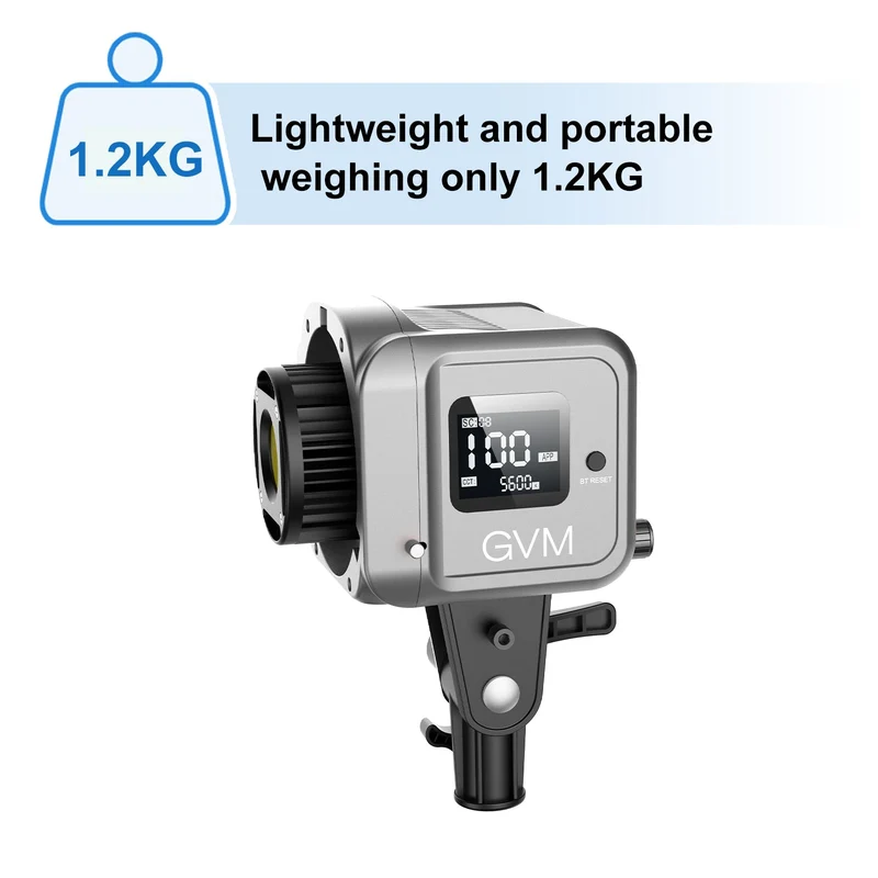 GVM 80w Spotlight silver Daylight Can use Battery (Open Box)