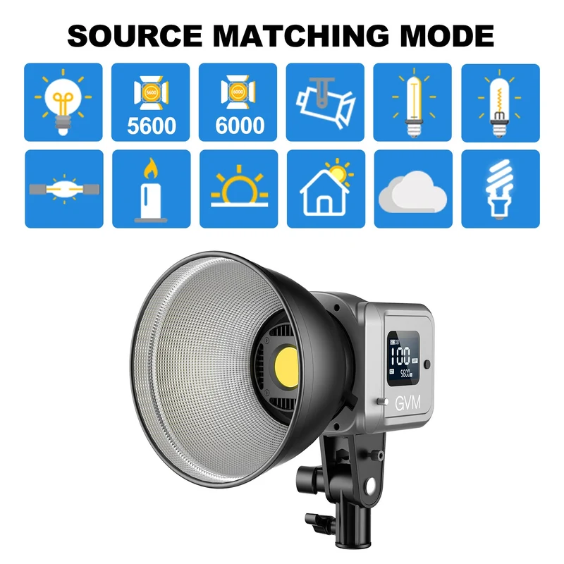 GVM 80w Spotlight silver Daylight Can use Battery (Open Box)