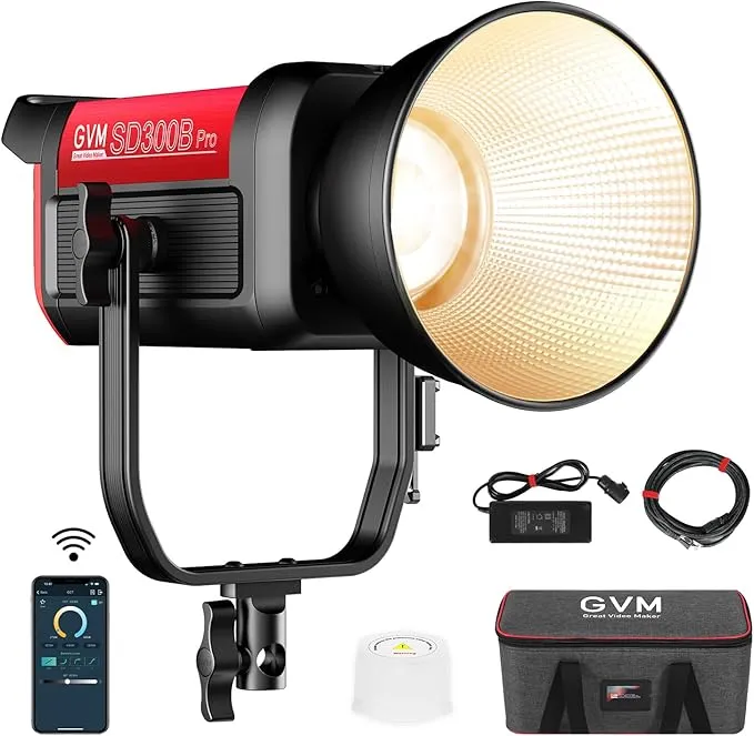 GVM PRO-SD300B 300W Bi-Color Monolight V-mount Mesh Bluetooth(Buy 1 Get 1 Free)(add 2 items to cart)