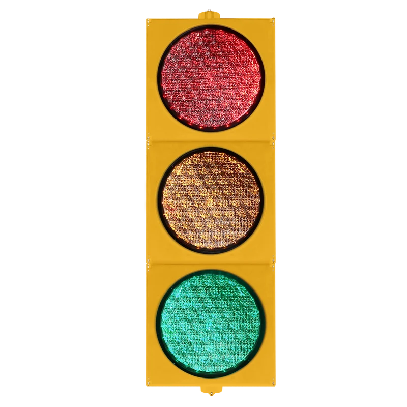 LED Trafiksignal 200 Trippel med Gult Hus Diffusorlins