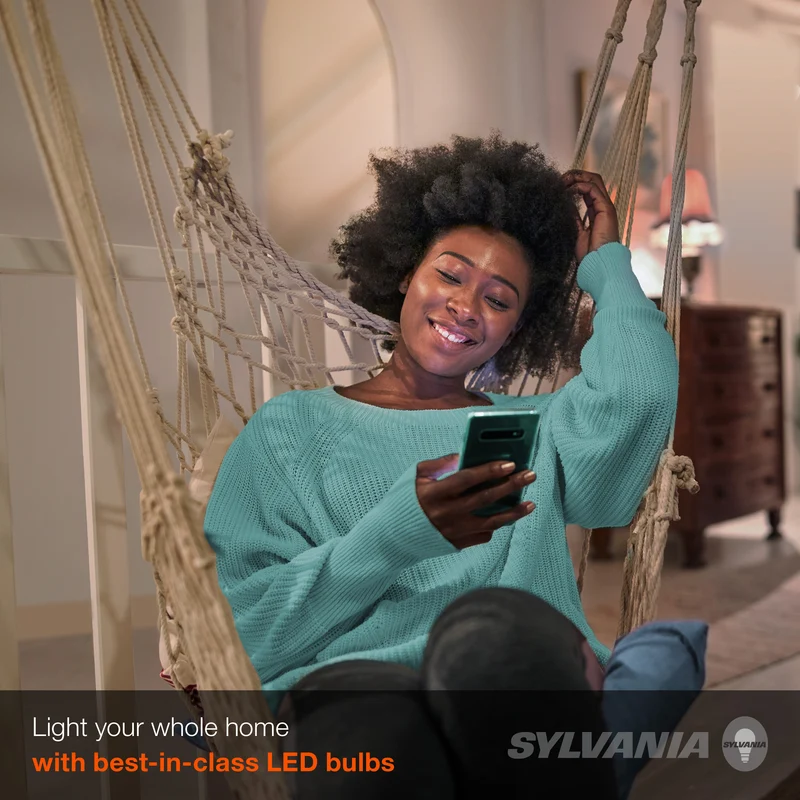 SYLVANIA ULTRA LED A19 Light Bulb, 60W = 9W, Dimmable, 13 Year, Frosted, 5000K, Daylight - 4 Pk