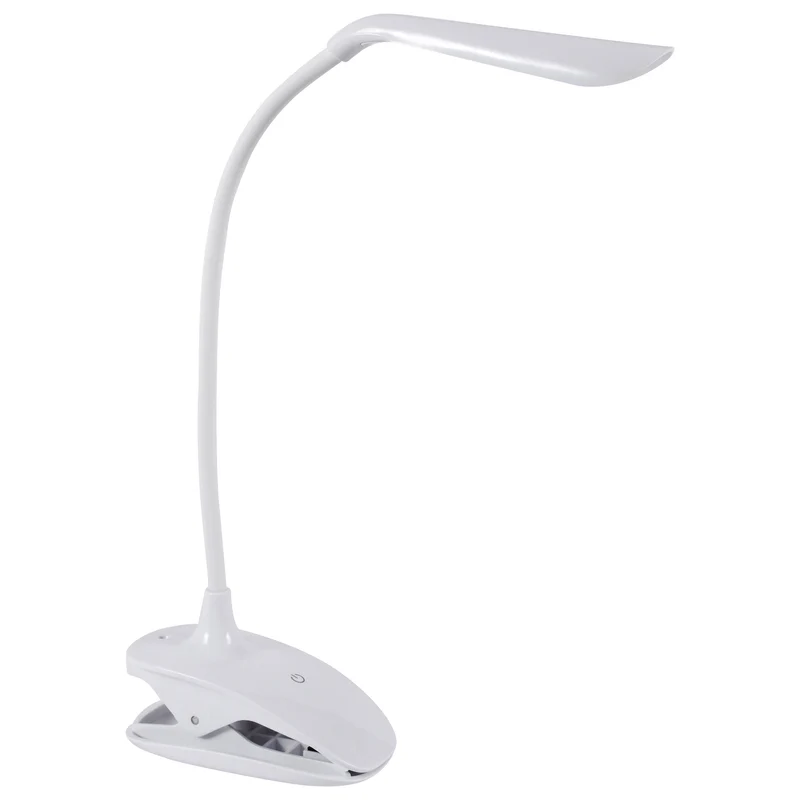 SYLVANIA LED USB Powered Clip-on Desk Lamp, Adjustable, Dimmable with Tap ON/OFF, Cool White