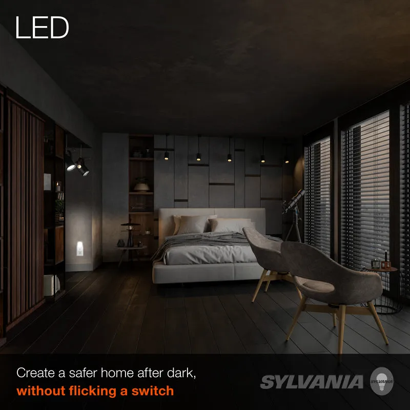 SYLVANIA LED Mini Automatic Plug-In Night Light with Sensor, Motion Activated, Dusk to Dawn, Warm White, Plug-In