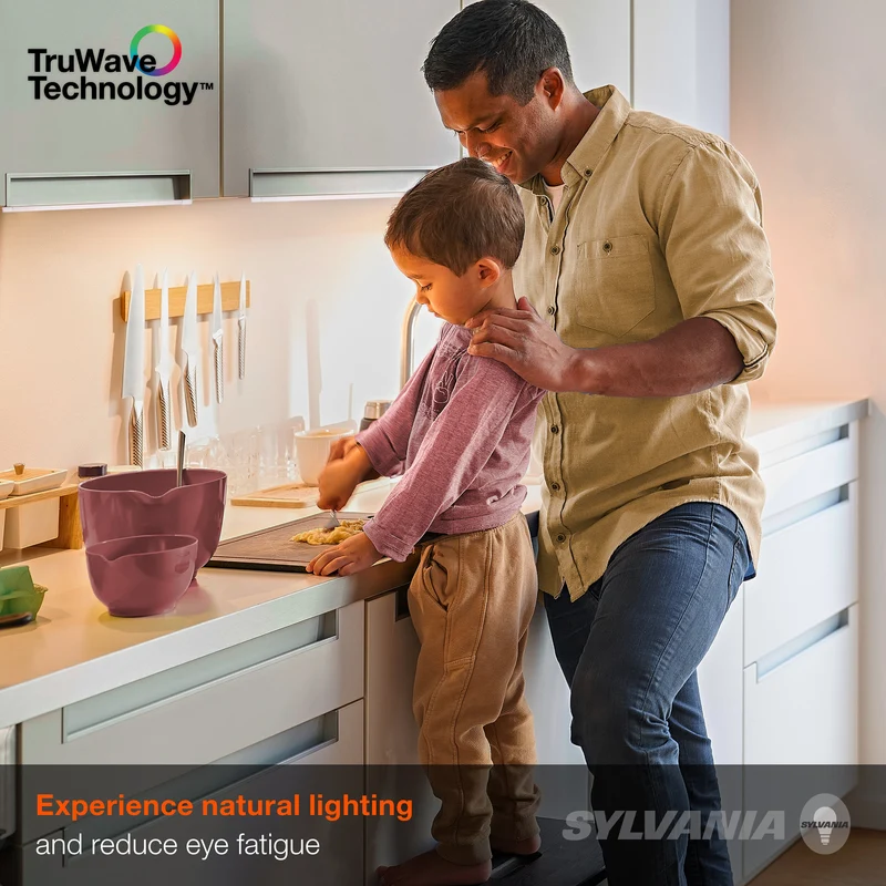 SYLVANIA TruWave Natural Series 3-Way Selectable 12" LED Under Cabinet Light Starter Kit, Soft / Cool / Daylight, Plug-in Adapter - 1 Pack